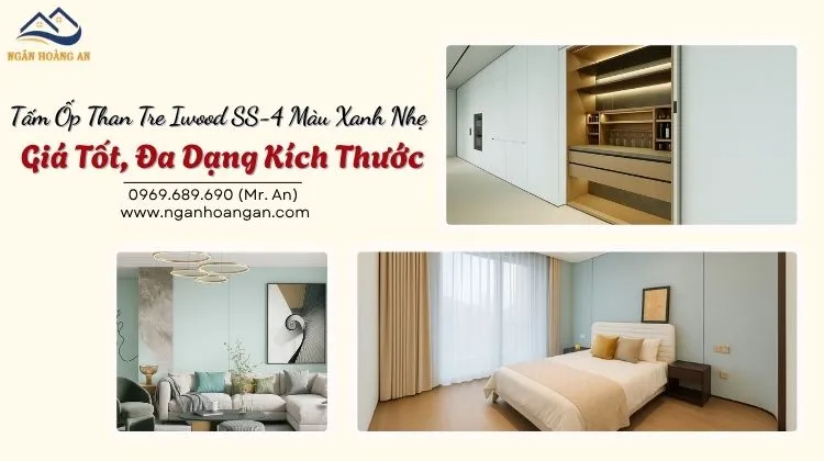 Tấm Ốp Than Tre Iwood SS-4 Màu Xanh Nhẹ - Giá Tốt, Đa Dạng Kích Thước Tấm Ốp Than Tre Iwood SS-4 Màu Xanh Nhẹ - Giá Tốt, Đa Dạng Kích Thước