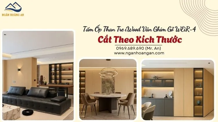 Tấm Ốp Than Tre iWood Vân Ghim Gỗ WEiR-4 Cắt Theo Kích Thước