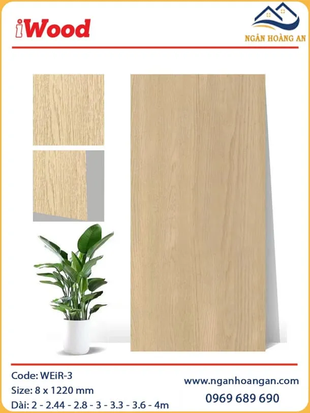 Tấm Ốp Than Tre iWood Vân Gỗ weir-3 Cắt Theo Yêu Cầu