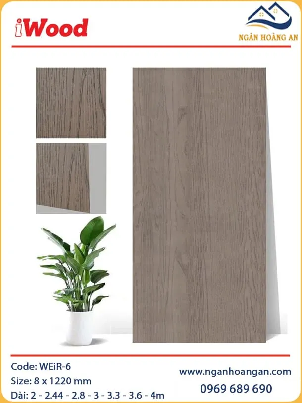 Tấm Ốp Than Tre iWood Vân Gỗ weir-6 Cắt Theo Yêu Cầu