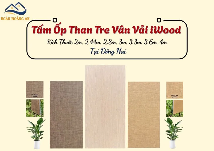Tấm Ốp Than Tre Iwood Vân Vải Cắt Theo Kích Thước Yêu Cầu Tại Đồng Nai