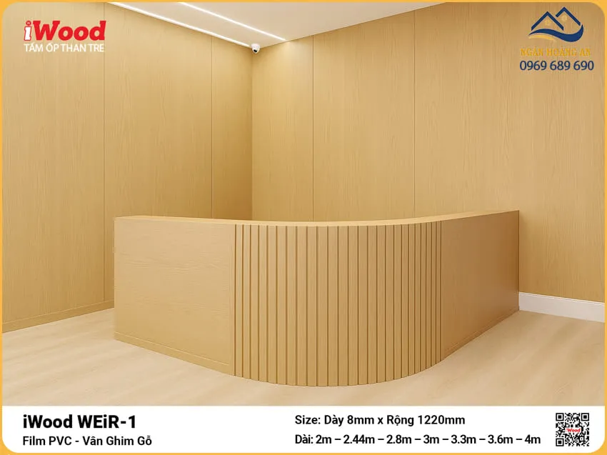 Tấm Ốp Than Tre iWood WEiR-1 Vân Ghim Gỗ Trang Trí Nội Thất