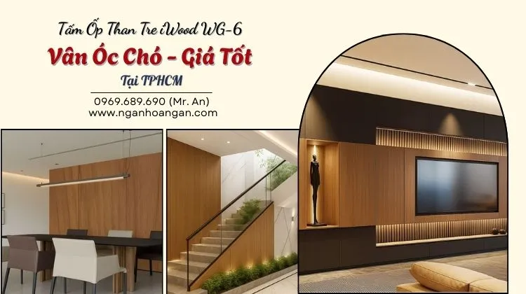 Tấm Ốp Than Tre iWood WG-6 Vân Óc Chó - Giá Tốt Tại TPHCM
