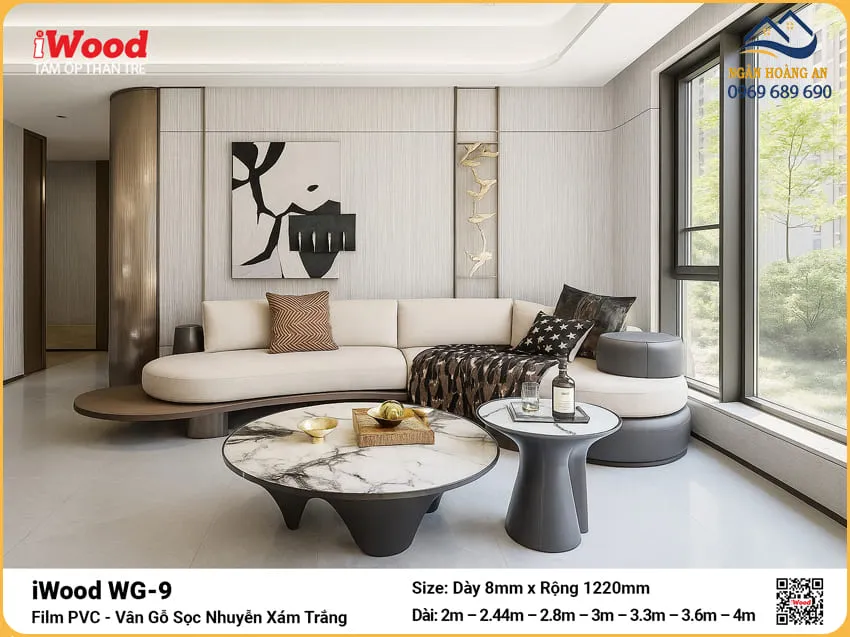 Tấm Ốp Than Tre iWood WG-9 Vân Gỗ Trang Trí Nội Thất