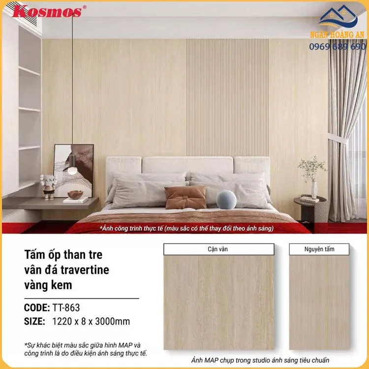 Ứng Dụng Của Tấm Ốp Than Tre Vân Đá Vàng Kem Kosmos TT-863 Ứng Dụng Của Tấm Ốp Than Tre Vân Đá Vàng Kem Kosmos TT-863