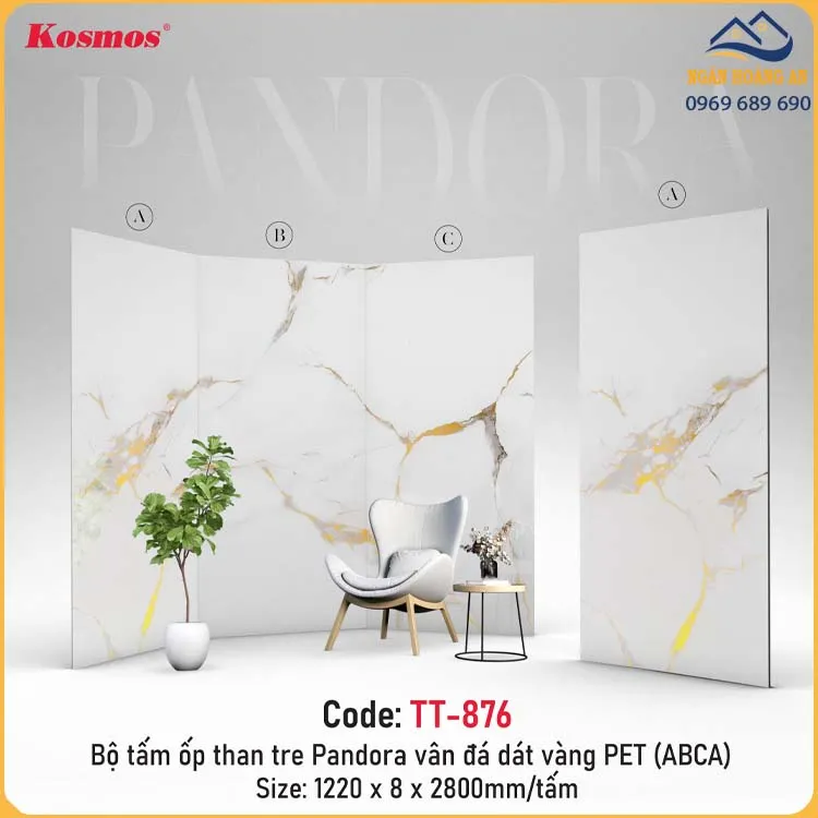 Ưu Điểm Của Tấm Ốp Than Tre Pandora Vân Đá Dát Vàng Kosmos TT-876 Ưu Điểm Của Tấm Ốp Than Tre Pandora Vân Đá Dát Vàng Kosmos TT-876