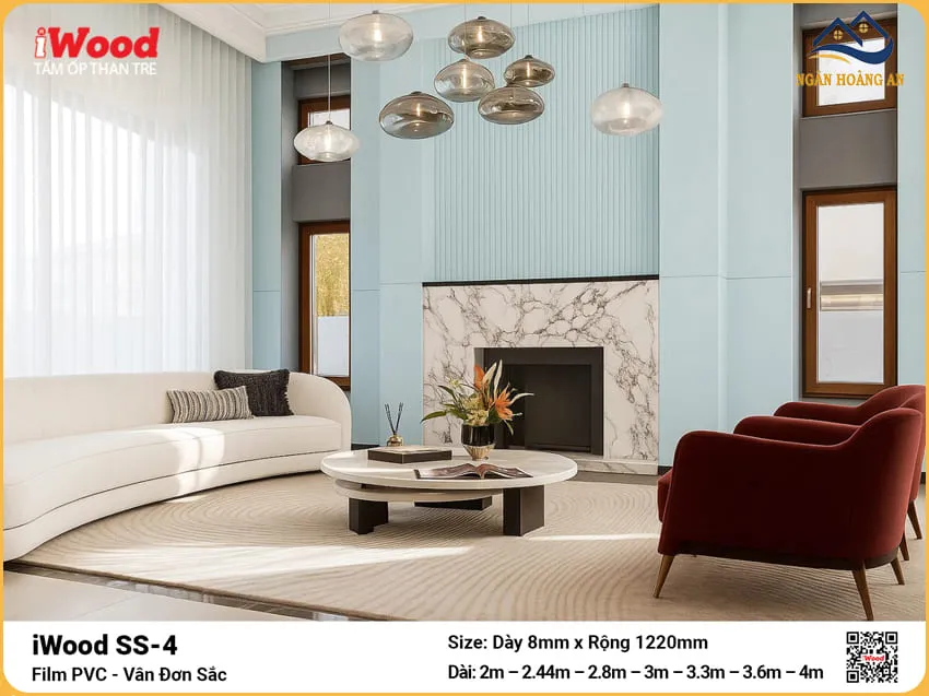 Tấm Ốp Than Tre Vân Đơn Sắc iWood SS-4 Đa Dạng Kích Thước Tấm Ốp Than Tre Vân Đơn Sắc iWood SS-4 Đa Dạng Kích Thước