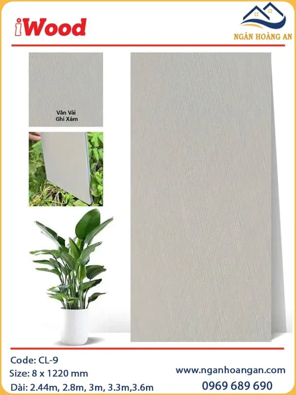 Tấm Ốp Than Tre Vân Vải iWood Cắt Theo Yêu Cầu CL-9
