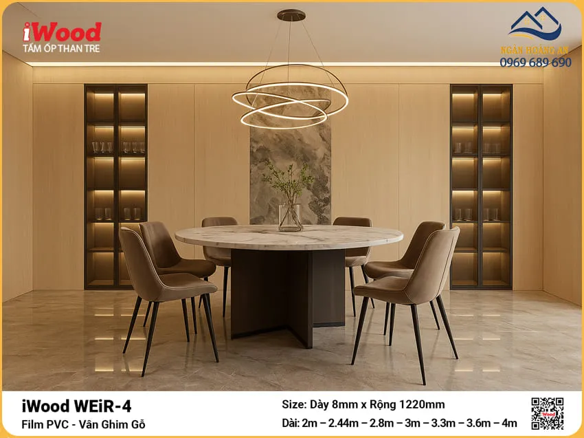 Tấm Ốp Than Tre WEiR-4 Vân Ghim Gỗ Cắt Theo Kích Thước