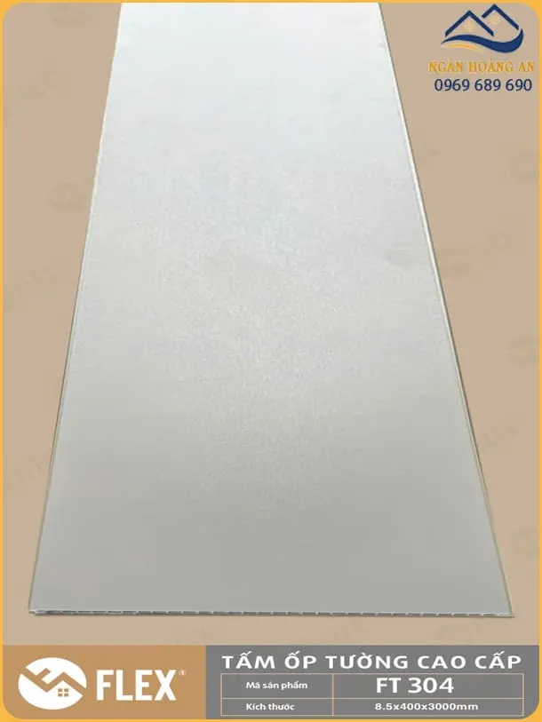 Tấm Ốp Trần Nano FLEX Vân Vải Trắng FT304 Cắt Theo Yêu Cầu