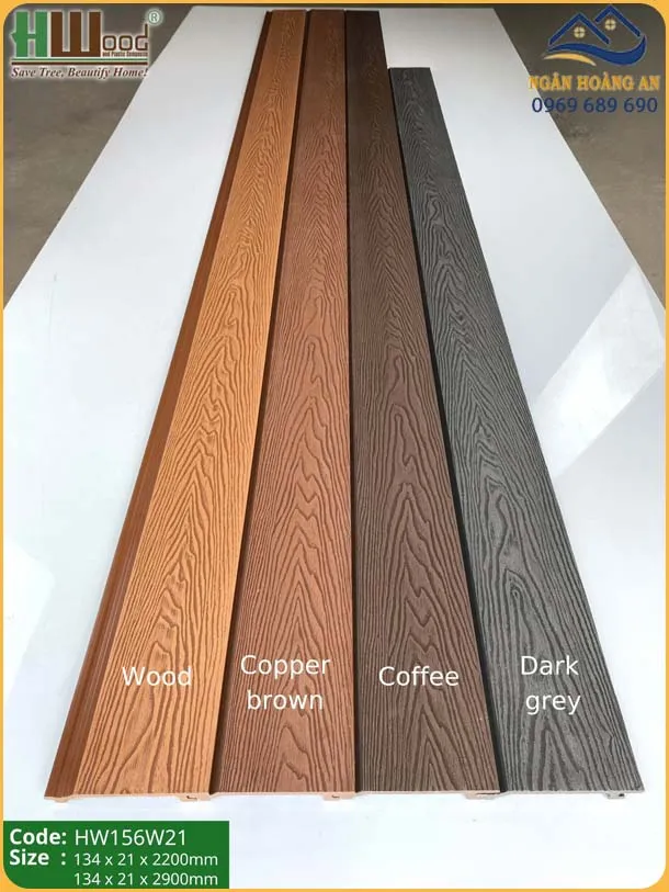 Tấm Ốp Tường Gỗ Nhựa Ngoài Trời Hwood HW156W21 Tấm Ốp Tường Gỗ Nhựa Ngoài Trời Hwood HW156W21