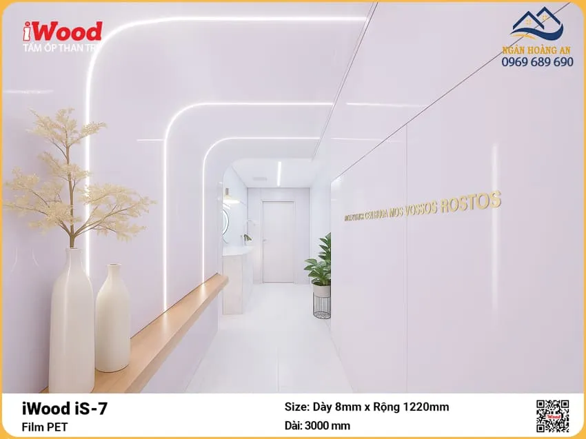 Tấm Ốp Tường iWood iS-7 Film PET Trang Trí Nội Thất