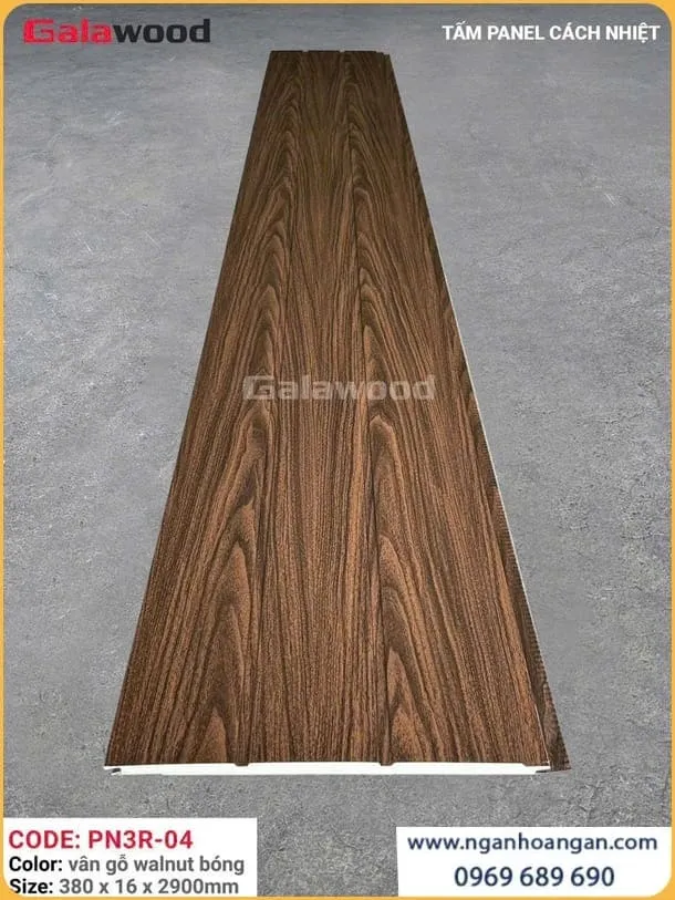 Tấm Ốp Tường Panel Cách Nhiệt Galawood PN3R-04  Vân Gỗ Wanul Tại Thủ Đức TPHCM