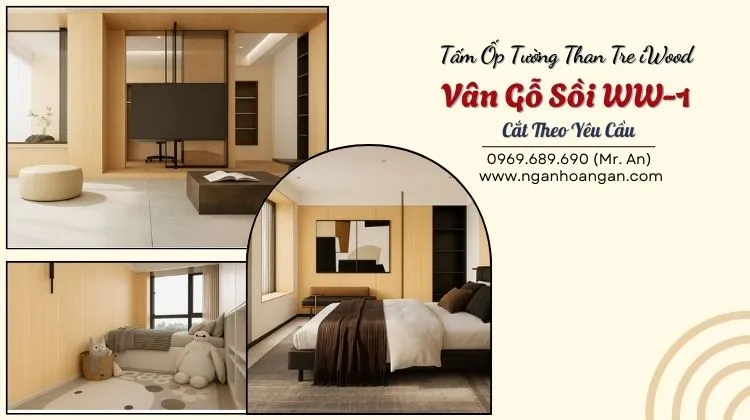 Tấm Ốp Tường Than Tre iWood Vân Gỗ Sồi WW-1 Cắt Theo Yêu Cầu Tấm Ốp Tường Than Tre iWood Vân Gỗ Sồi WW-1 Cắt Theo Yêu Cầu