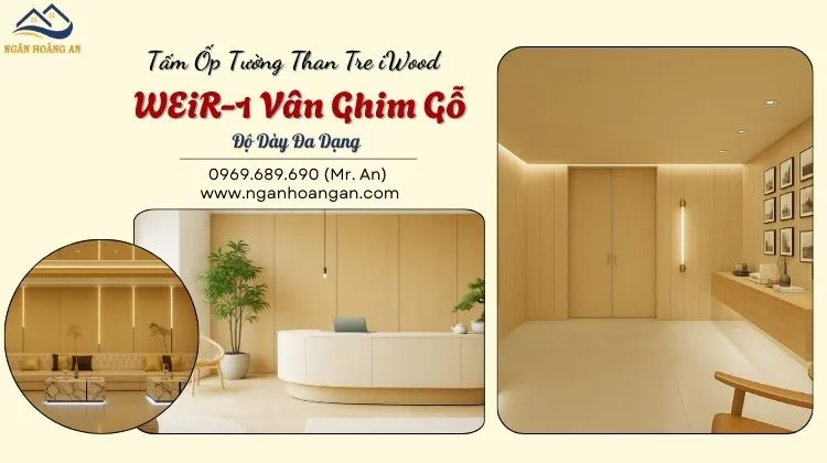Tấm Ốp Tường Than Tre iWood WEiR-1 Vân Ghim Gỗ Độ Dày Đa Dạng