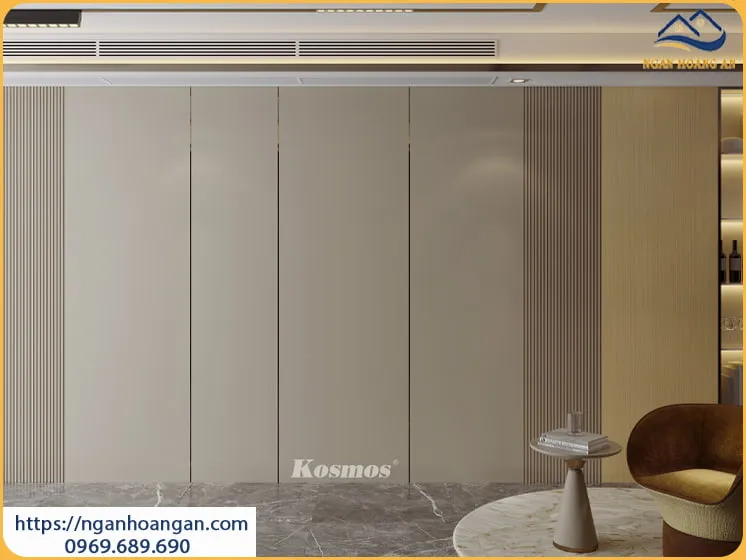 Tấm Ốp Tường Sợi Than Tre Kosmos Cho Văn Phòng Tại Long Phước TPHCM