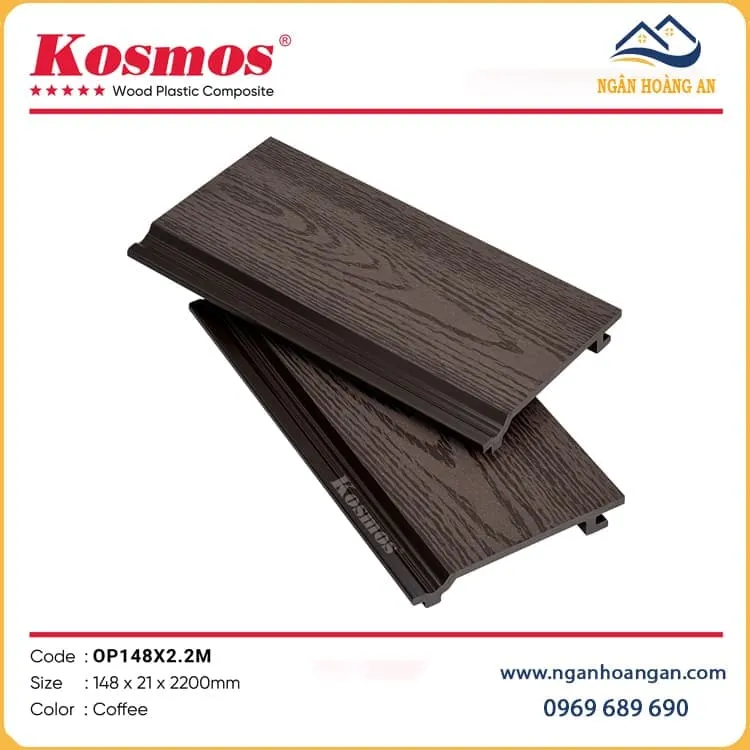 Tấm Ốp Tường Trần Ngoài Trời Kosmos OP148 Coffee