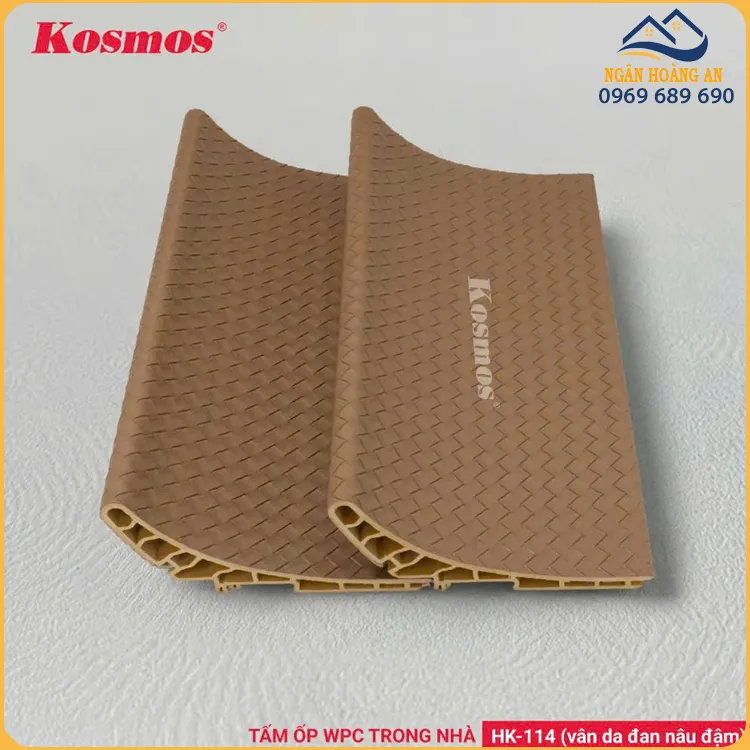 Tấm Ốp WPC Vân Da Đan 35mm Kosmos HK-114 Nâu Đậm Tấm Ốp WPC Vân Da Đan 35mm Kosmos HK-114 Nâu Đậm