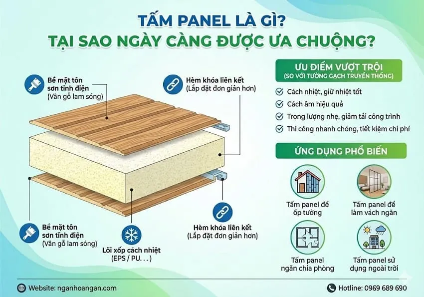 Tấm Panel Là Gì? Tại Sao Ngày Càng Được ưa Chuộng?