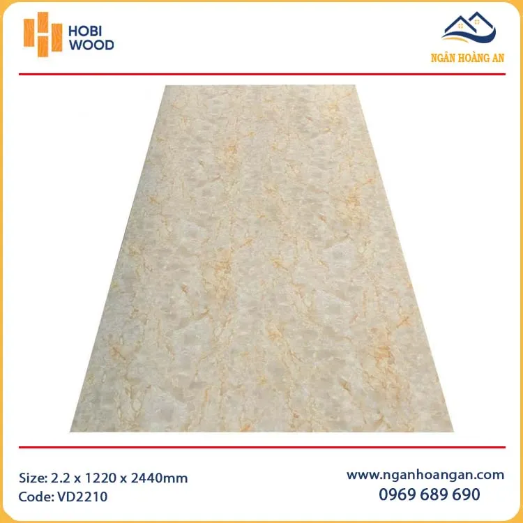 Tấm PVC Nhựa Ốp Tường Giả Đá Hobiwood VD2210