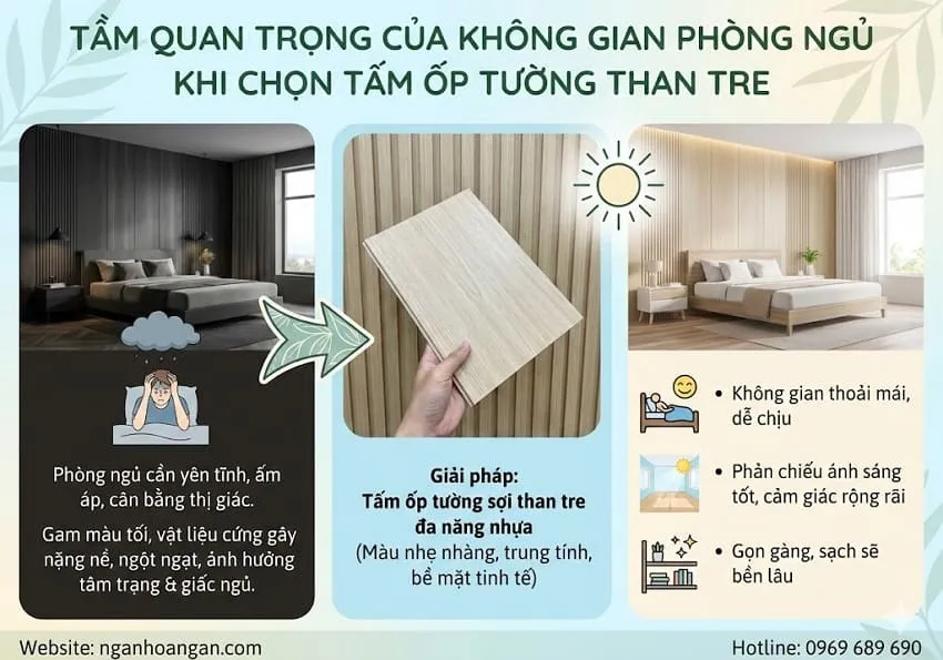 Tầm Quan Trọng Của Không Gian Phòng Ngủ Khi Chọn Tấm Ốp Tường Than Tre