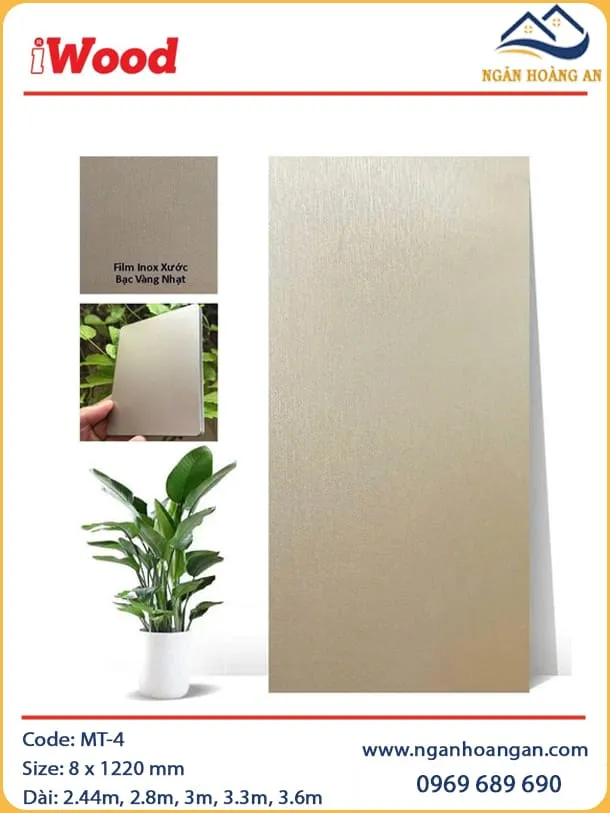 Tấm Than Tre Đa Năng Vân Kim Loại iWood MT-4