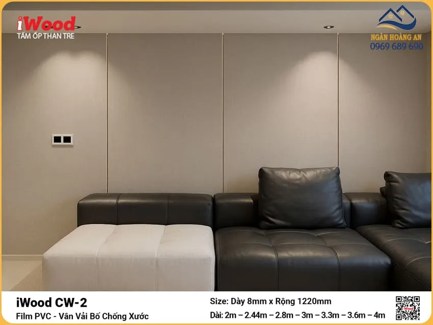 Tấm Than Tre iWood CW-2 Vân Vải Cắt Theo Kích Thước