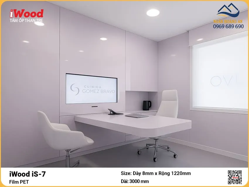 Tấm Than Tre iWood iS-7 PET Ốp Phòng Làm Việc