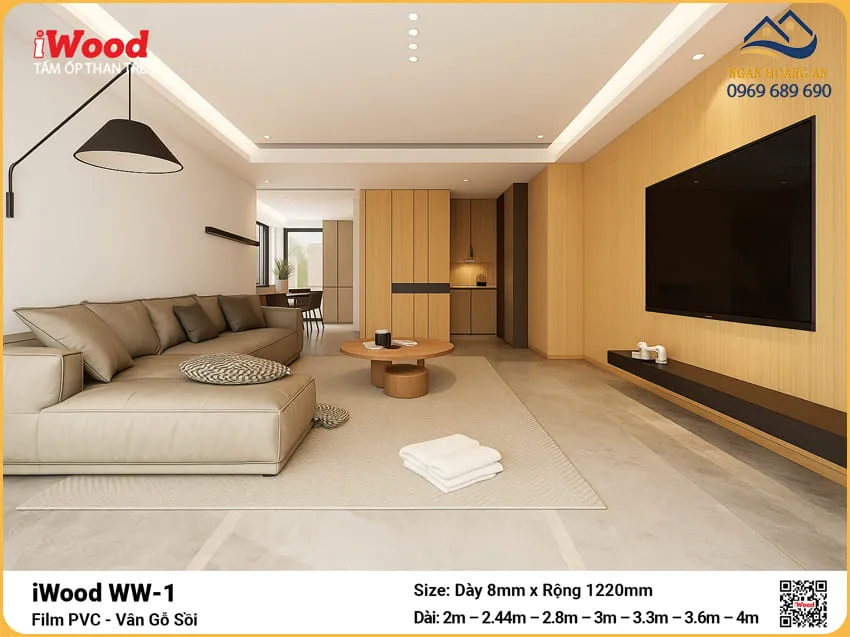 Tấm Than Tre iWood WW-1 Vân Gỗ Sồi Độ Dày Đa Dạng