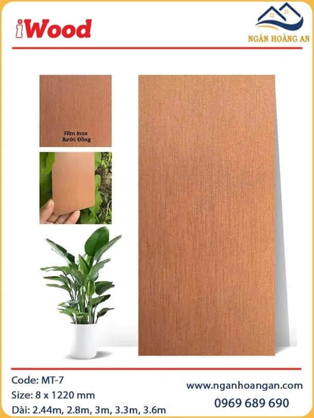 Tấm Than Tre Ốp Trần iWood Vân Kim Loạ iWood MT-7