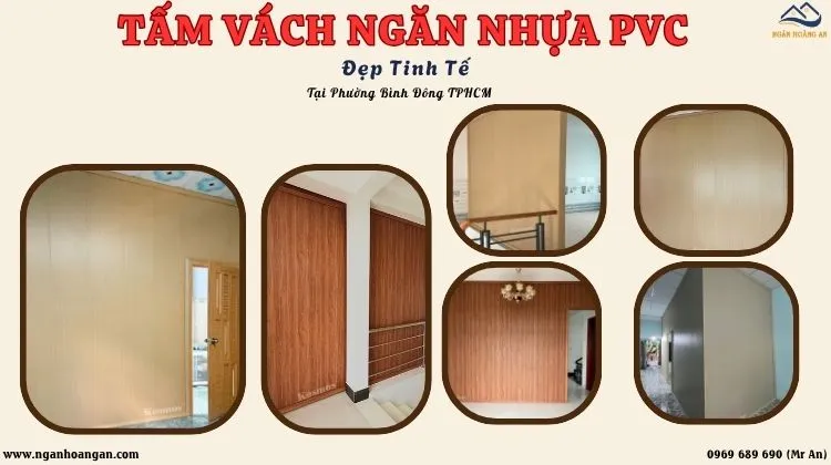 Tấm Vách Ngăn Nhựa PVC Đẹp Tinh Tế Tại Phường Bình Đông TPHCM