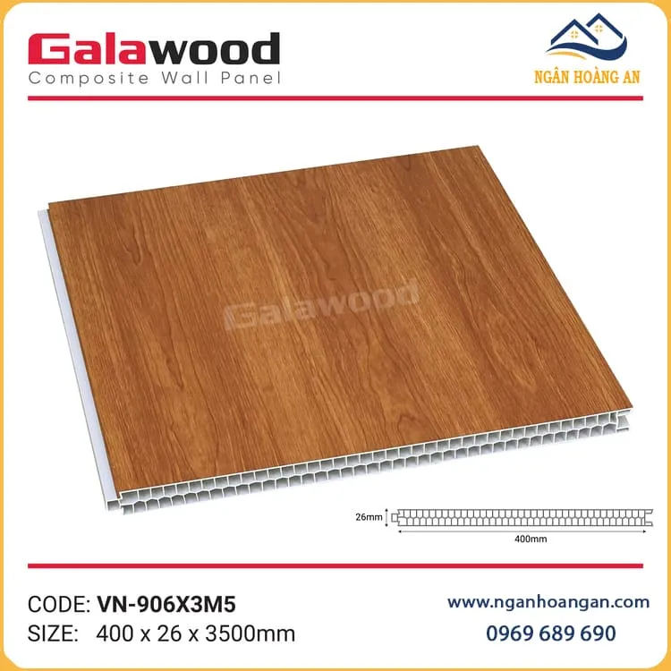 Tấm Vách Ngăn Phòng Ngủ Nhựa Giả Gỗ Galawood VN-906X3M5 Tấm Vách Ngăn Phòng Ngủ Nhựa Giả Gỗ Galawood VN-906X3M5