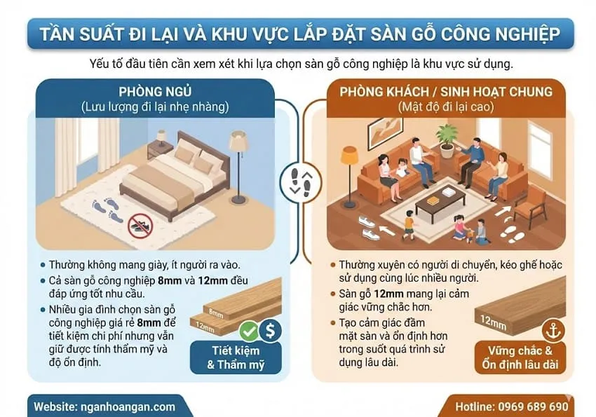 Tần Suất Đi Lại Và Khu Vực Lắp Đặt Sàn Gỗ Công Nghiệp