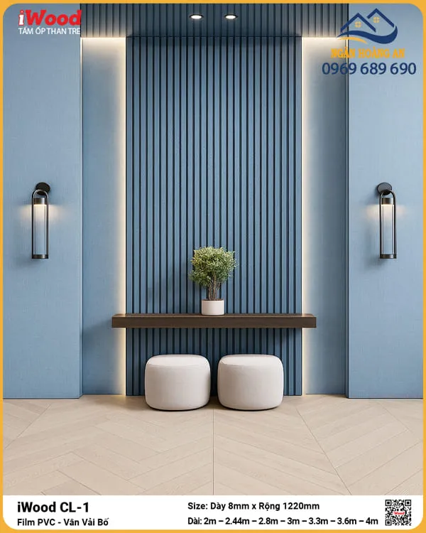 Than Tre iWood CL-1 Vân Vải Bố Ghi Xanh Cắt Theo Yêu Cầu