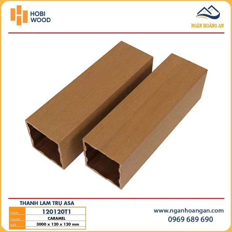 Thanh Lam Nhựa Giả Gỗ Phủ ASA Hobiwood 120120T1