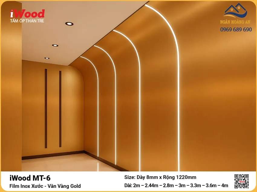 Thi Công Chuyên Nghiệp Tấm Than Tre MT-6 Vàng Gold