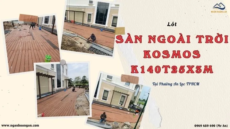 Lót Sàn Ngoài Trời Kosmos K140T25X3M Light Wood Phường An Lạc TPHCM