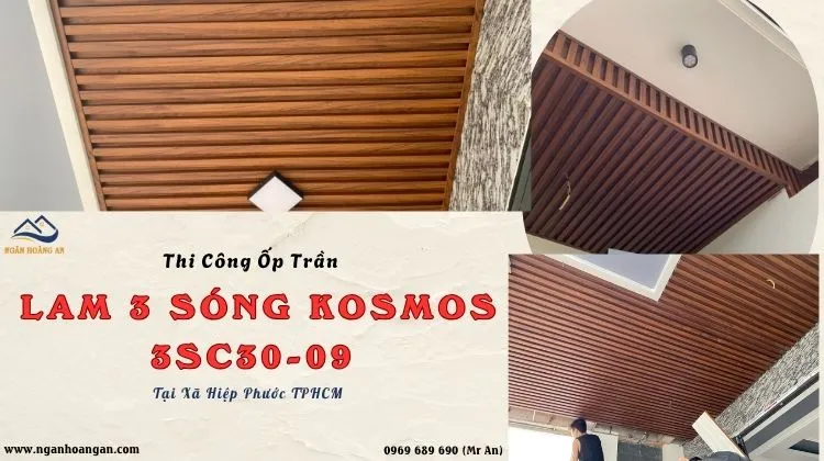 Thi Công Ốp Trần Lam 3 Sóng Kosmos 3SC30-09 Tại Xã Hiệp Phước TPHCM