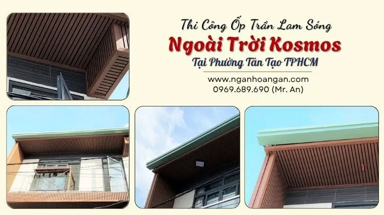 Thi Công Ốp Trần Lam Sóng Ngoài Trời Kosmos Tại Phường Tân Tạo