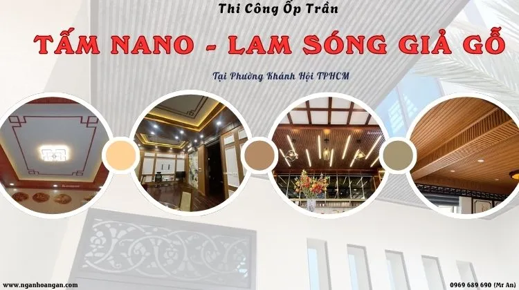 Thi Công Ốp Trần Nhựa Nano, Lam Sóng Giả Gỗ Tại Phường Khánh Hội TPHCM