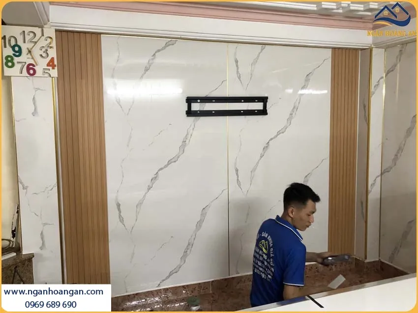 Tấm Nhựa PVC Giả Đá Kosmos Có Khả Năng Cách Âm, Cách Nhiệt Tốt Tấm Nhựa PVC Giả Đá Kosmos Có Khả Năng Cách Âm, Cách Nhiệt Tốt