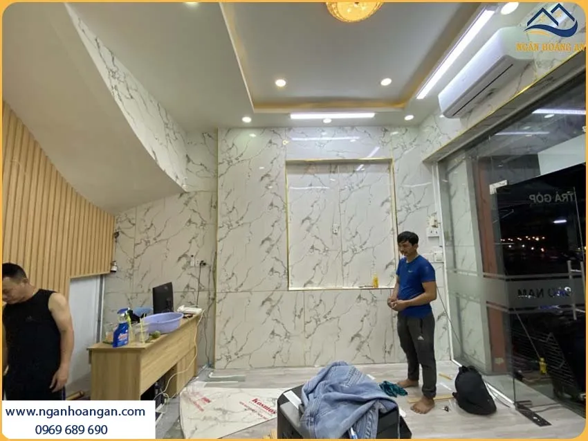 Ốp Tường Tấm PVC Giả Đá Kosmos Thi Công Nhanh, Có Độ Bền Cao Ốp Tường Tấm PVC Giả Đá Kosmos Thi Công Nhanh, Có Độ Bền Cao