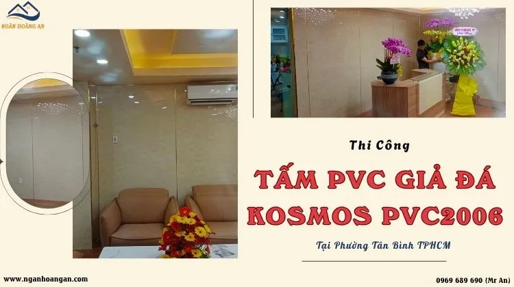 Thi Công Tấm Nhựa PVC Giả Đá Kosmos PVC2006 Tại Phường Tân Bình TPHCM