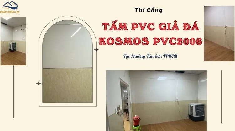Thi Công Ốp PVC Nhựa Giả Đá Kosmos PVC2006 Tại Phường Tân Sơn TPHCM
