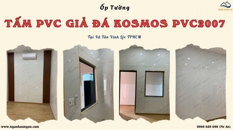 Ốp Tường Tấm PVC Giả Đá Kosmos PVC2007 Tại Xã Tân Vĩnh Lộc TPHCM 