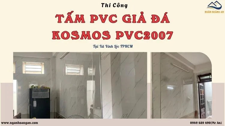 Thi Công Nhựa PVC Giả Đá Kosmos PVC2007 Giá Rẻ Tại Xã Vĩnh Lộc TPHCM