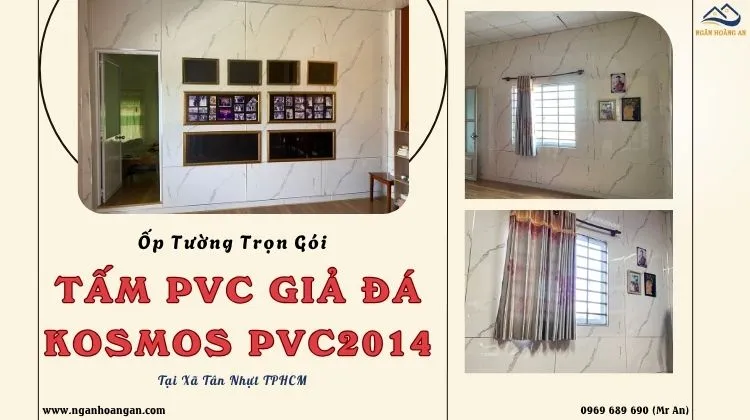 Ốp Tường Trọn Gói Tấm PVC Giả Đá Kosmos PVC2014 Tại Xã Tân Nhựt TPHCM Ốp Tường Trọn Gói Tấm PVC Giả Đá Kosmos PVC2014 Tại Xã Tân Nhựt TPHCM