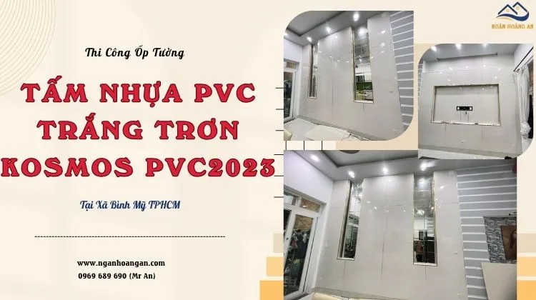 Thi Công Ốp Tường PVC Màu Trắng Kosmos PVC2023 Tại Xã Bình Mỹ TPHCM
