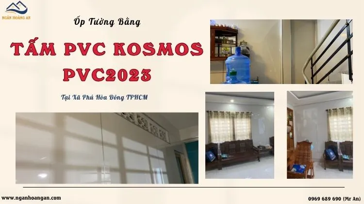 Ốp Tường Bằng Tấm PVC Trắng Kosmos PVC2023 Tại Xã Phú Hòa Đông TPHCM