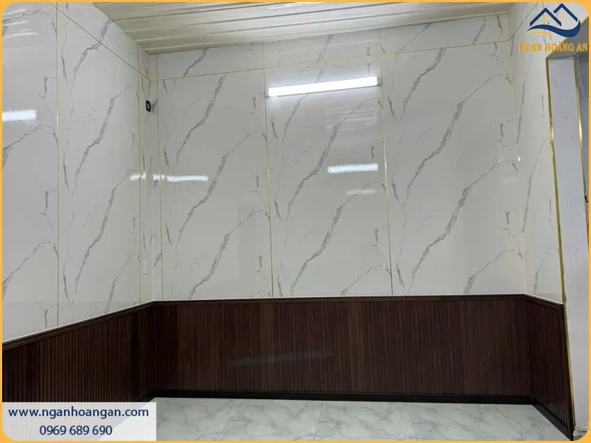 Ốp Tường Tấm Nhựa PVC Giả Đá Kosmos PVC2014 Thi Công Nhanh, Ít Bảo Trì